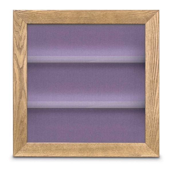 Outdoor Enclosed Combo Board, 42"x32", Black Frame/Grey & Rubber
